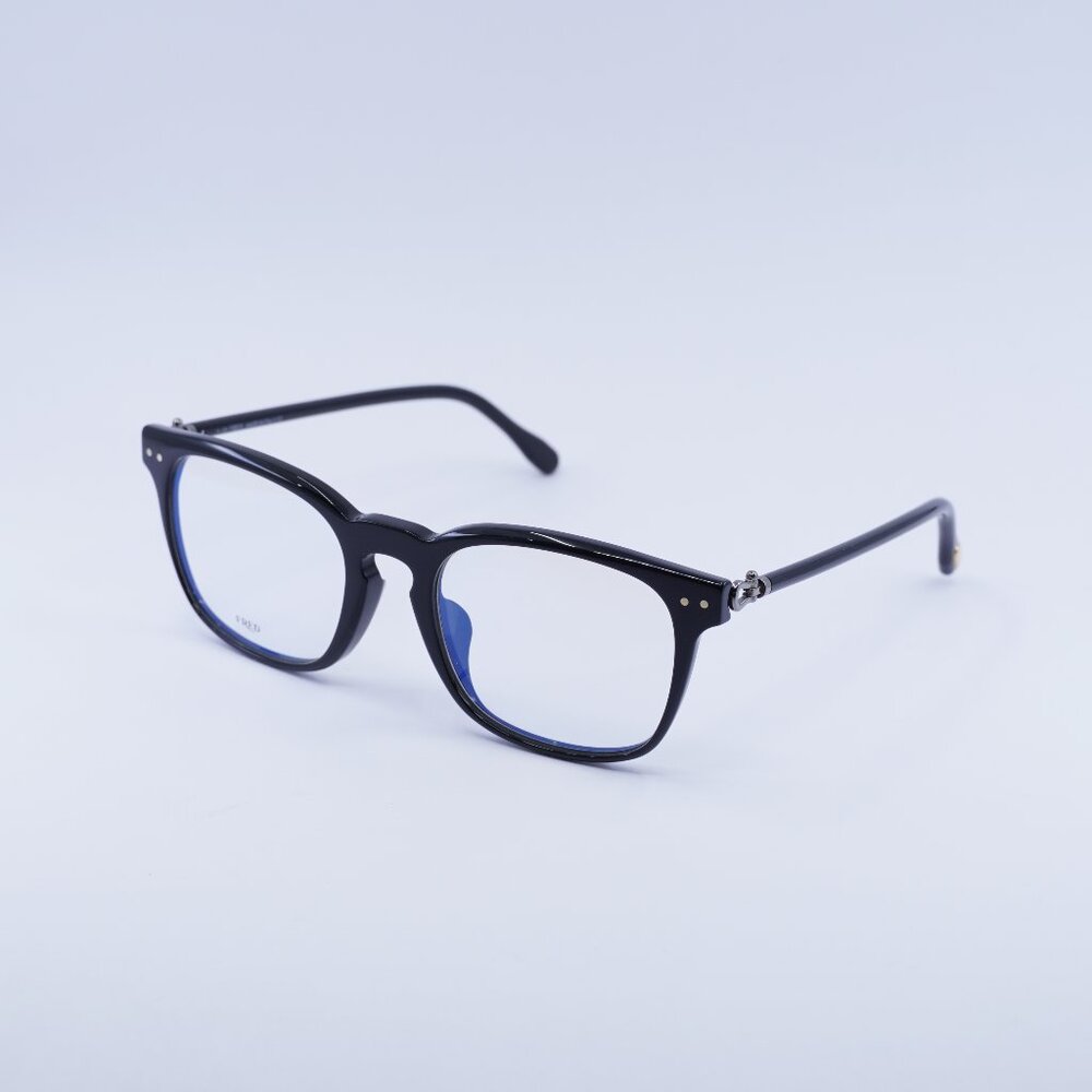 Fred FG50006U 001 Eyeglasses Black 54mm Square Frame, Blue Light Block Lenses